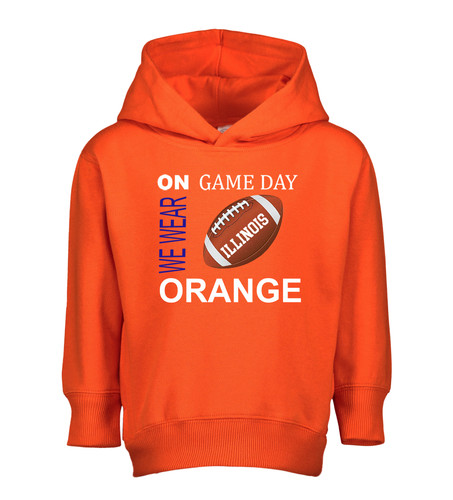 Illinois Football On GameDay Toddler Hoodie with Side Pockets -ORA