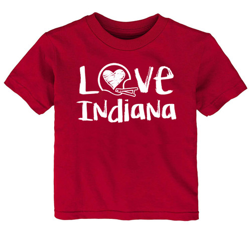 Indiana Loves Football Chalk Art Baby/Toddler T-Shirt -GNT