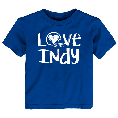 Indianapolis Loves Football Chalk Art Baby/Toddler T-Shirt -ROY