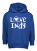Indianapolis Loves Football Chalk Art Toddler Hoodie with Side Pockets -ROY