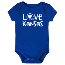 Kansas Loves Football Chalk Art Baby Bodysuit -ROY