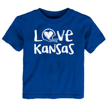 Kansas Loves Football Chalk Art Baby/Toddler T-Shirt -ROY