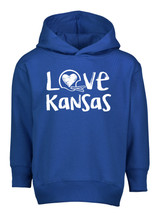 Kansas Loves Football Chalk Art Toddler Hoodie with Side Pockets -ROY