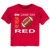 Kansas City Loves Football Chalk Art Youth T-Shirt -RED