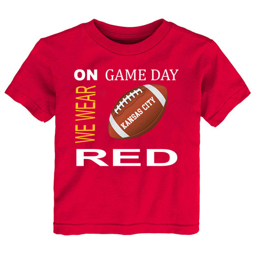 Kansas City Football On GameDay Youth T-Shirt -RED