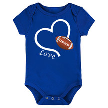 Football Love Heart Baby Bodysuit for Kentucky Fans