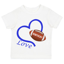 Kentucky Loves Football Heart Youth T-Shirt