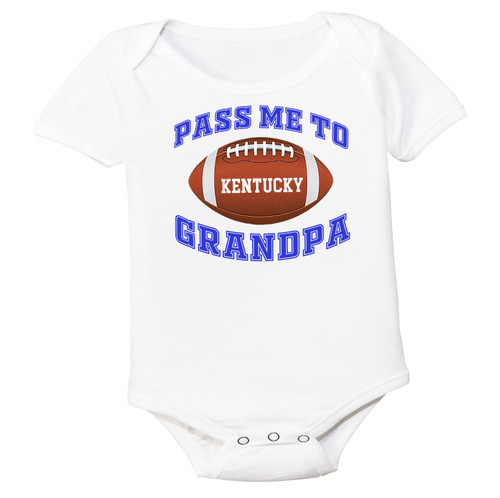 Kentucky Football Pass Me to GrandPa Baby Bodysuit