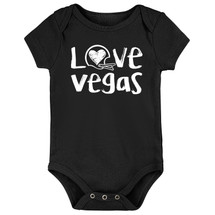 Las Vegas Loves Football Chalk Art Baby Bodysuit -BLK