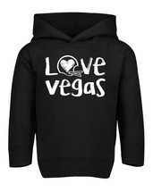 Las Vegas Loves Football Chalk Art Toddler Hoodie with Side Pockets -BLK