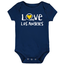 Los Angeles Loves Football Chalk Art Baby Bodysuit -NV
