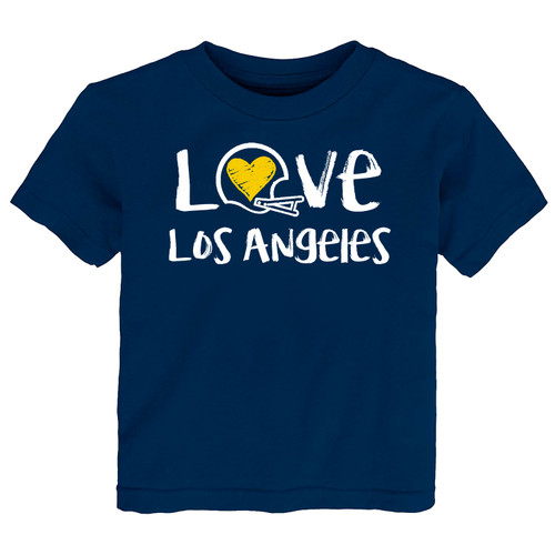 Los Angeles Loves Football Chalk Art Youth T-Shirt -NV