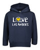 Los Angeles Loves Football Chalk Art Toddler Hoodie with Side Pockets -NV