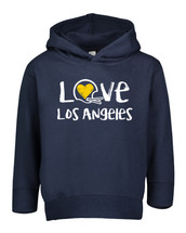 Los Angeles Loves Football Chalk Art Toddler Hoodie with Side Pockets -NV
