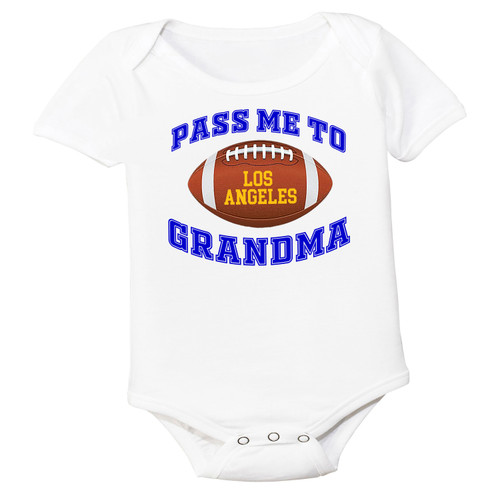 Los Angeles Football Pass Me to GrandMa Baby Bodysuit