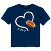 Football Love Heart Baby/Toddler T-Shirt for Michigan Fans