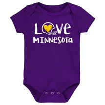 Minnesota Loves Football Chalk Art Baby Bodysuit -PUR