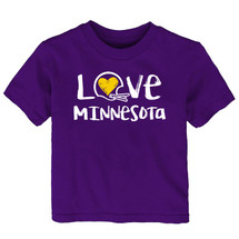 Minnesota Loves Football Chalk Art Youth T-Shirt -PUR