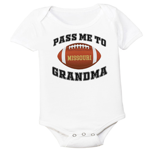 Missouri Football Pass Me to GrandMa Baby Bodysuit