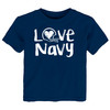 Navy Loves Football Chalk Art Baby/Toddler T-Shirt -NV