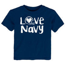 Navy Loves Football Chalk Art Baby/Toddler T-Shirt -NV