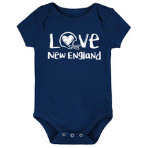 New England Loves Football Chalk Art Baby Bodysuit -NV