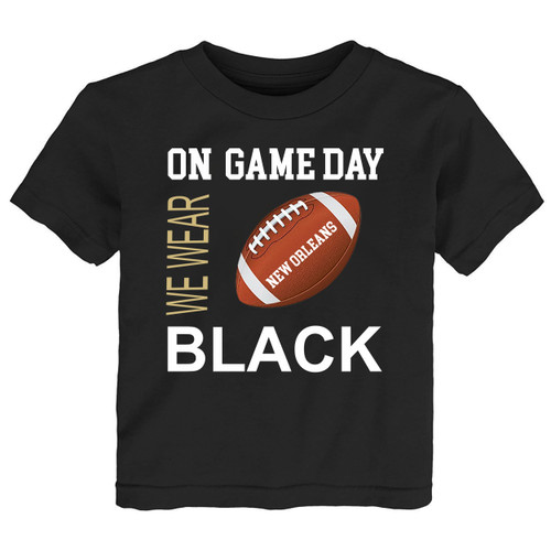 New Orleans Football On GameDay Youth T-Shirt -BLK