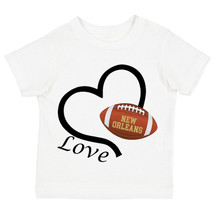New Orleans Loves Football Heart Youth T-Shirt