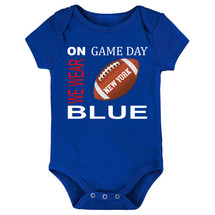 New York Blue Football On GameDay Baby Bodysuit -ROY