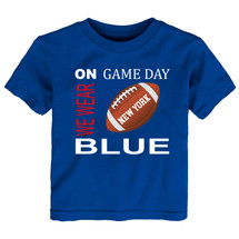New York Blue Football On GameDay Baby/Toddler T-Shirt -ROY