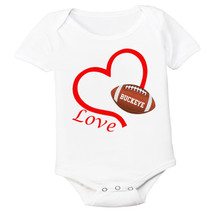 Ohio Loves Football Heart Baby Bodysuit