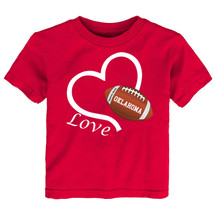 Oklahoma Loves Football Heart Baby/Toddler T-Shirt