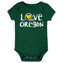 Oregon Loves Football Chalk Art Baby Bodysuit -GRN