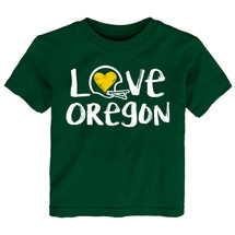 Oregon Loves Football Chalk Art Baby/Toddler T-Shirt -GRN