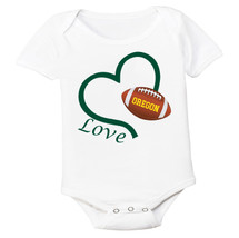 Oregon Loves Football Heart Baby Bodysuit