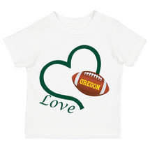 Oregon Loves Football Heart Baby/Toddler T-Shirt