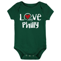 Philadelphia Loves Football Chalk Art Baby Bodysuit -GRN