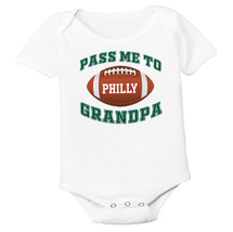 Philadelphia Football Pass Me to GrandPa Baby Bodysuit