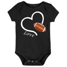 Pittsburgh Loves Football Heart Baby Bodysuit