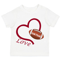 San Francisco Loves Football Heart Baby/Toddler T-Shirt