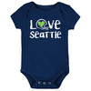 Seattle Loves Football Chalk Art Baby Bodysuit -NV