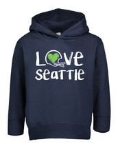 Seattle Loves Football Chalk Art Toddler Hoodie with Side Pockets -NV