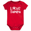 Tampa Loves Football Chalk Art Baby Bodysuit -RED