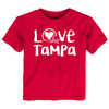 Tampa Loves Football Chalk Art Baby/Toddler T-Shirt -RED