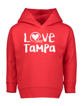 Tampa Loves Football Chalk Art Toddler Hoodie with Side Pockets -RED
