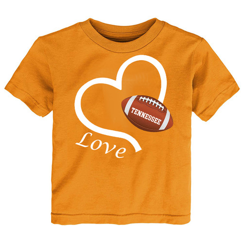 Tennessee Loves Football Heart Baby/Toddler T-Shirt