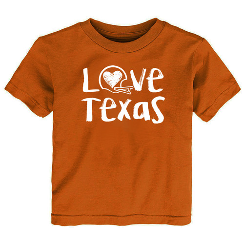 Texas Loves Football Chalk Art Youth T-Shirt