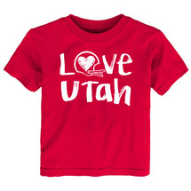Utah Loves Football Chalk Art Youth T-Shirt -RED