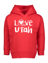 Utah Loves Football Chalk Art Toddler Hoodie with Side Pockets -RED