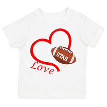 Utah Loves Football Heart Baby/Toddler T-Shirt